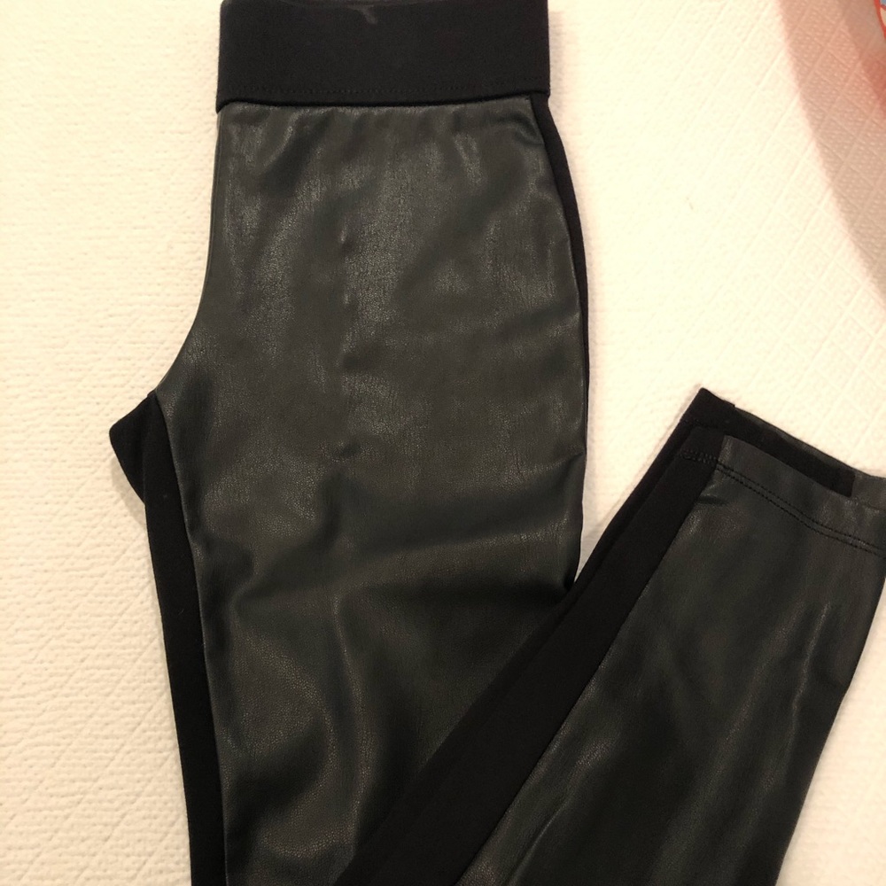 Loft front panel faux leather leggings
